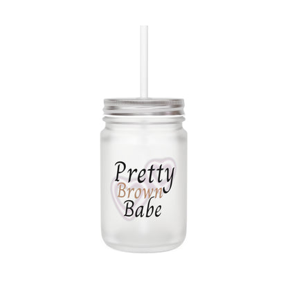 Brown Babe Mason Jar